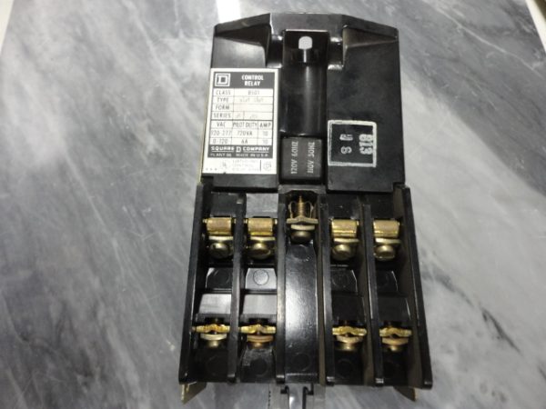 8501-G0-80: SQUARE D, USED, AC CONTROL RELAY, OPEN TYPE, 8 N.O. CONTACTS, RATING NEMA A300